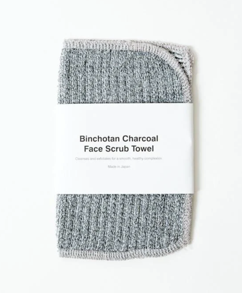 Binchotan Charcoal Face Scrub Towel